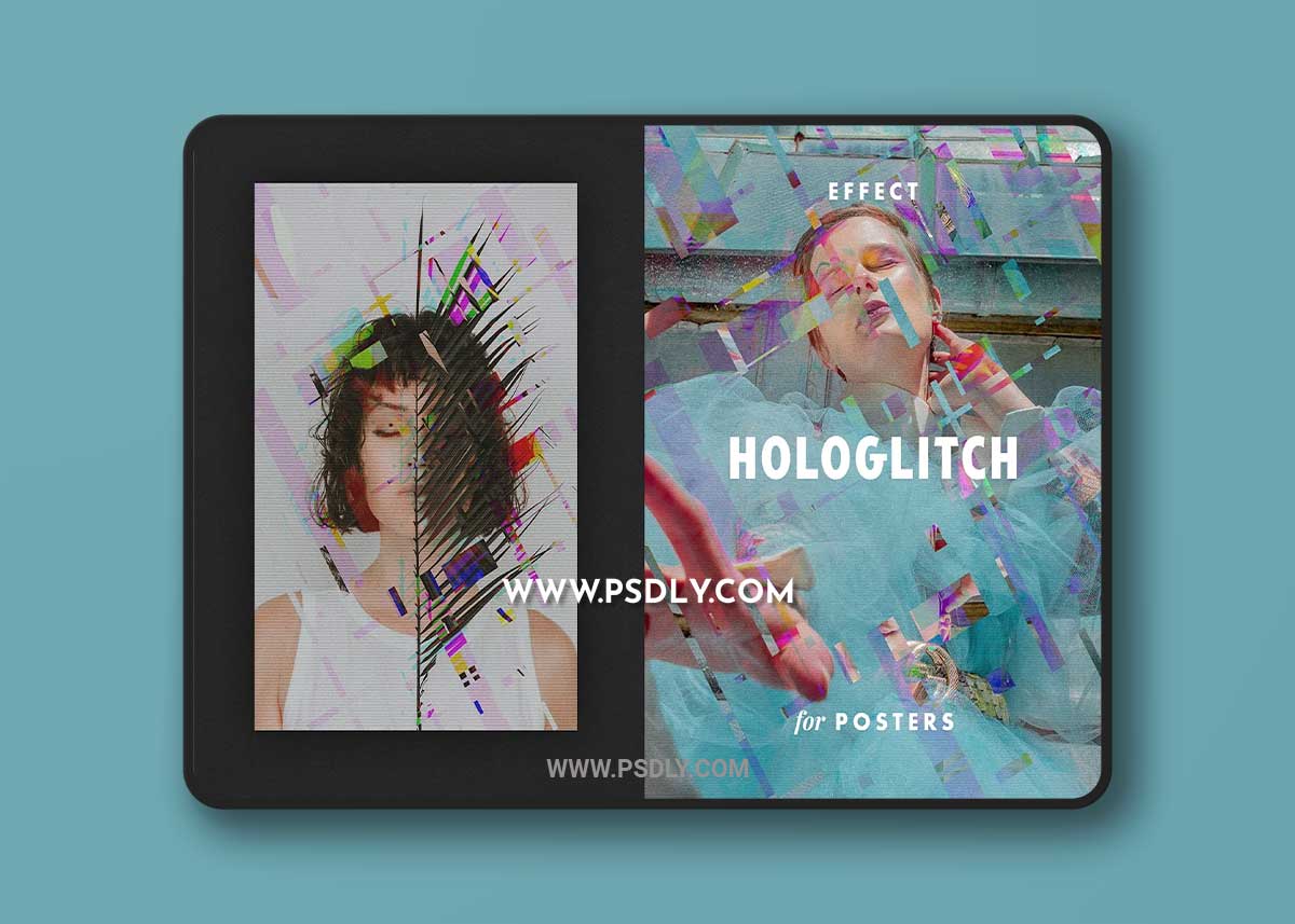 CreativeMarket - Hologlitch Effect for Posters 7167698
