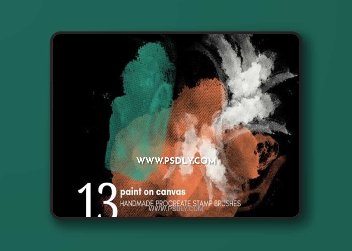 CreativeMarket - Paint on Canvas ProCreate Brushes