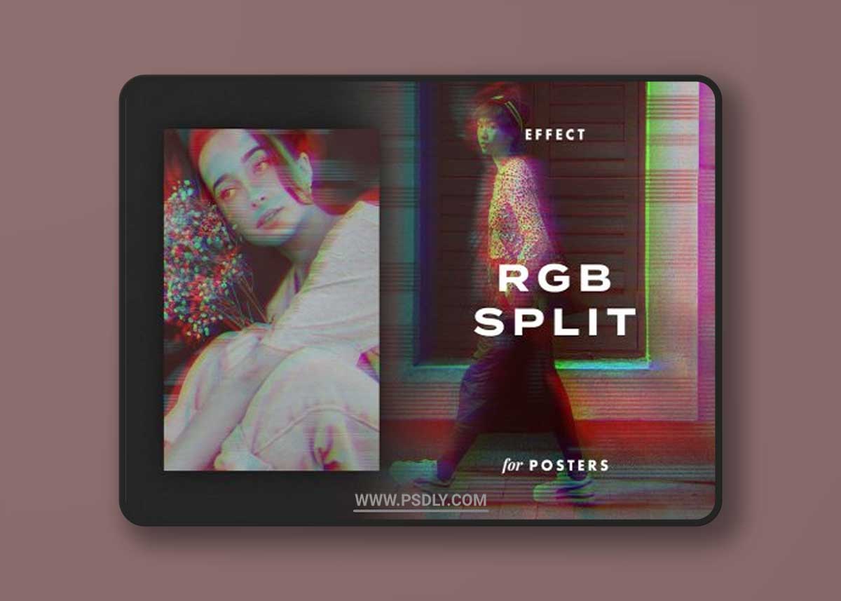 CreativeMarket - RGB Split Effect for Posters 6974535