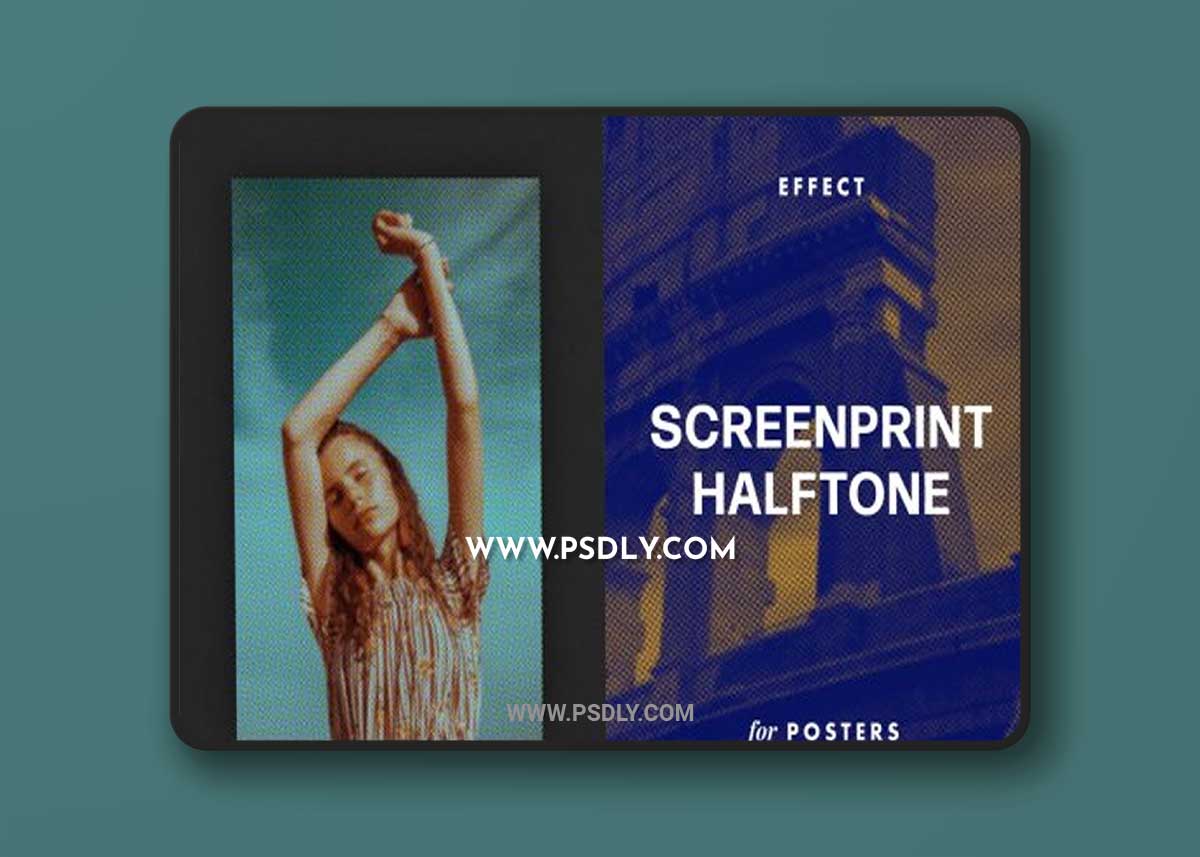 CreativeMarket - Screenprint Halftone Poster Effect 7158301