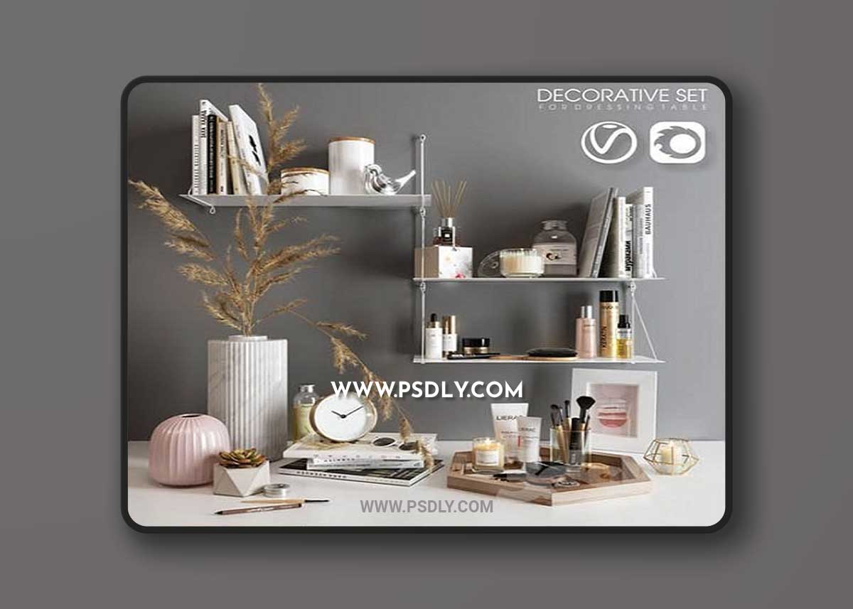 Decorative set for dressing table 02