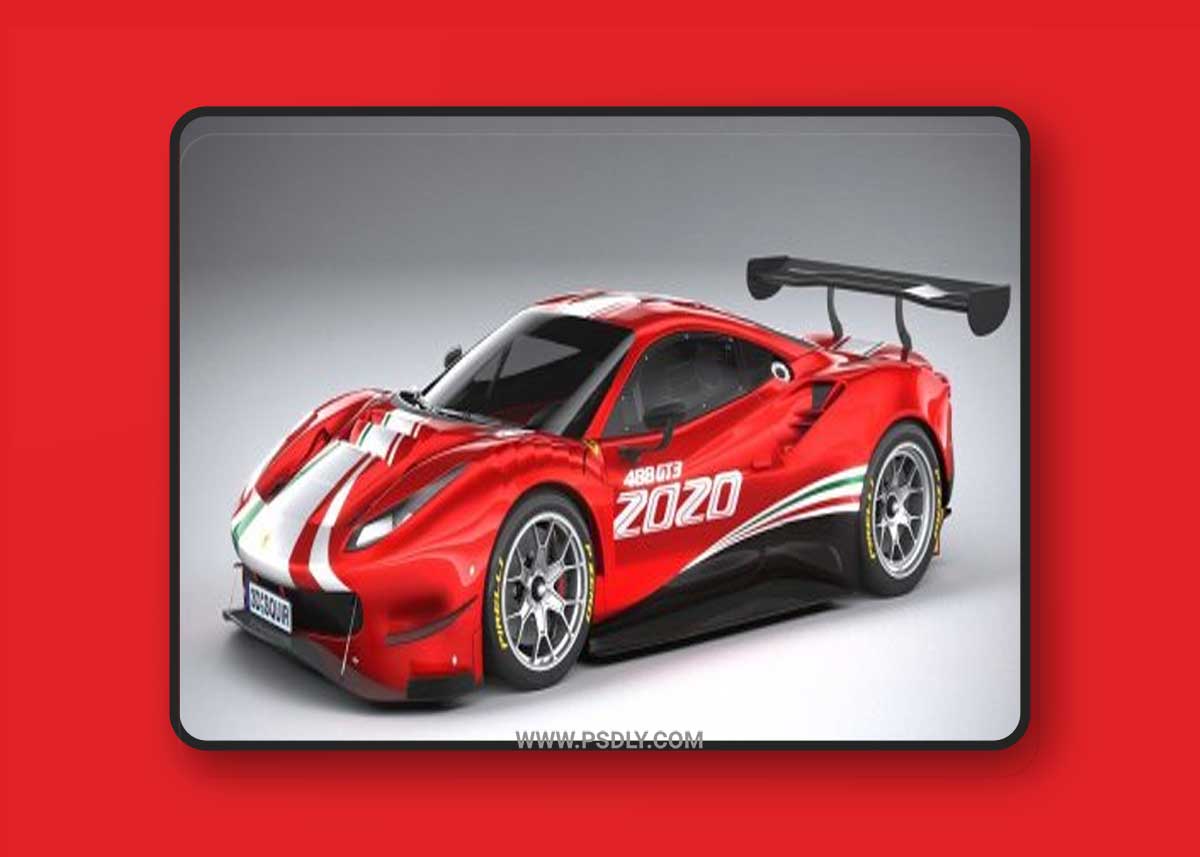 Ferrari 488 GT3 Evo 2020 3D Model