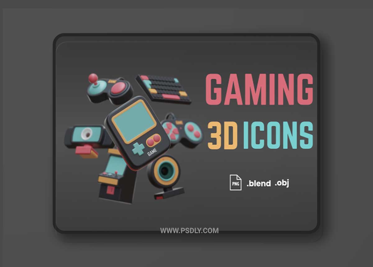 Gaming 3D Icons Model