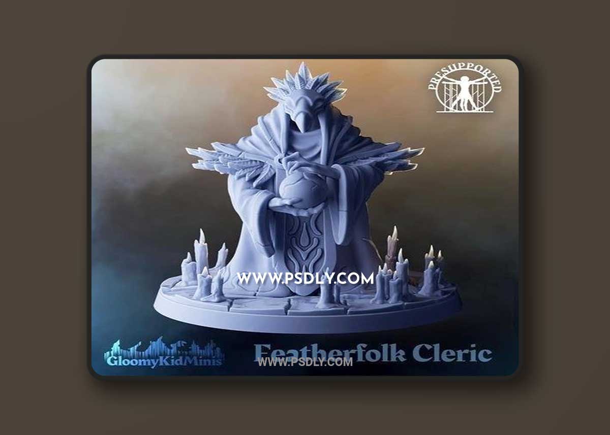 GloomyKidMinis - Feather Folk August 2021 3D Printable