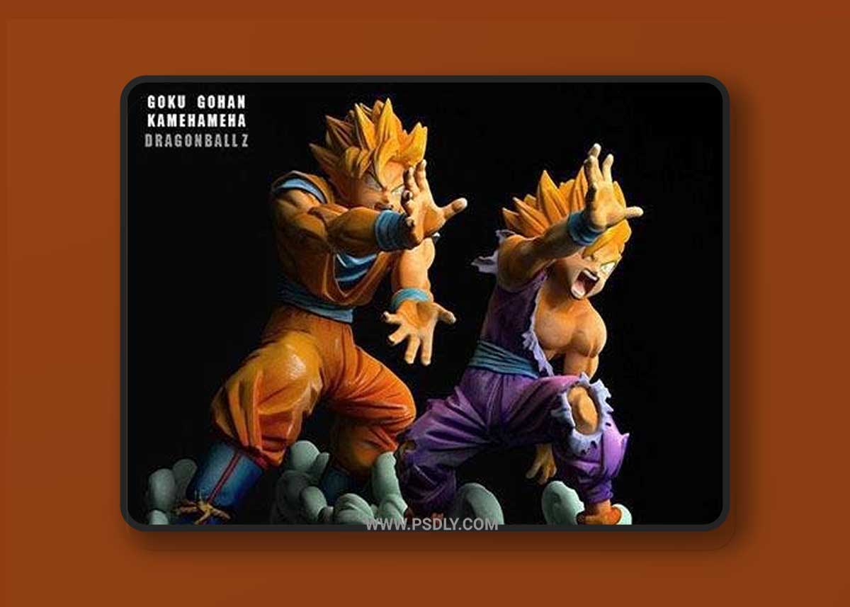 Gohan Goku Kamehameha 3D Printable