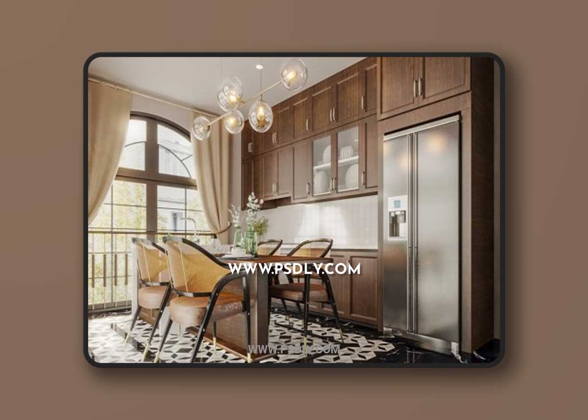 Interior Kitchen – Dining Room By Phan Taylor Dieu 3D Model