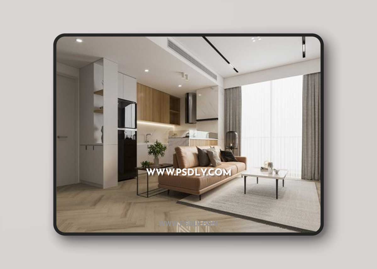 Interior Kitchen – Livingroom Scene By Nguyen Ngoc Tung