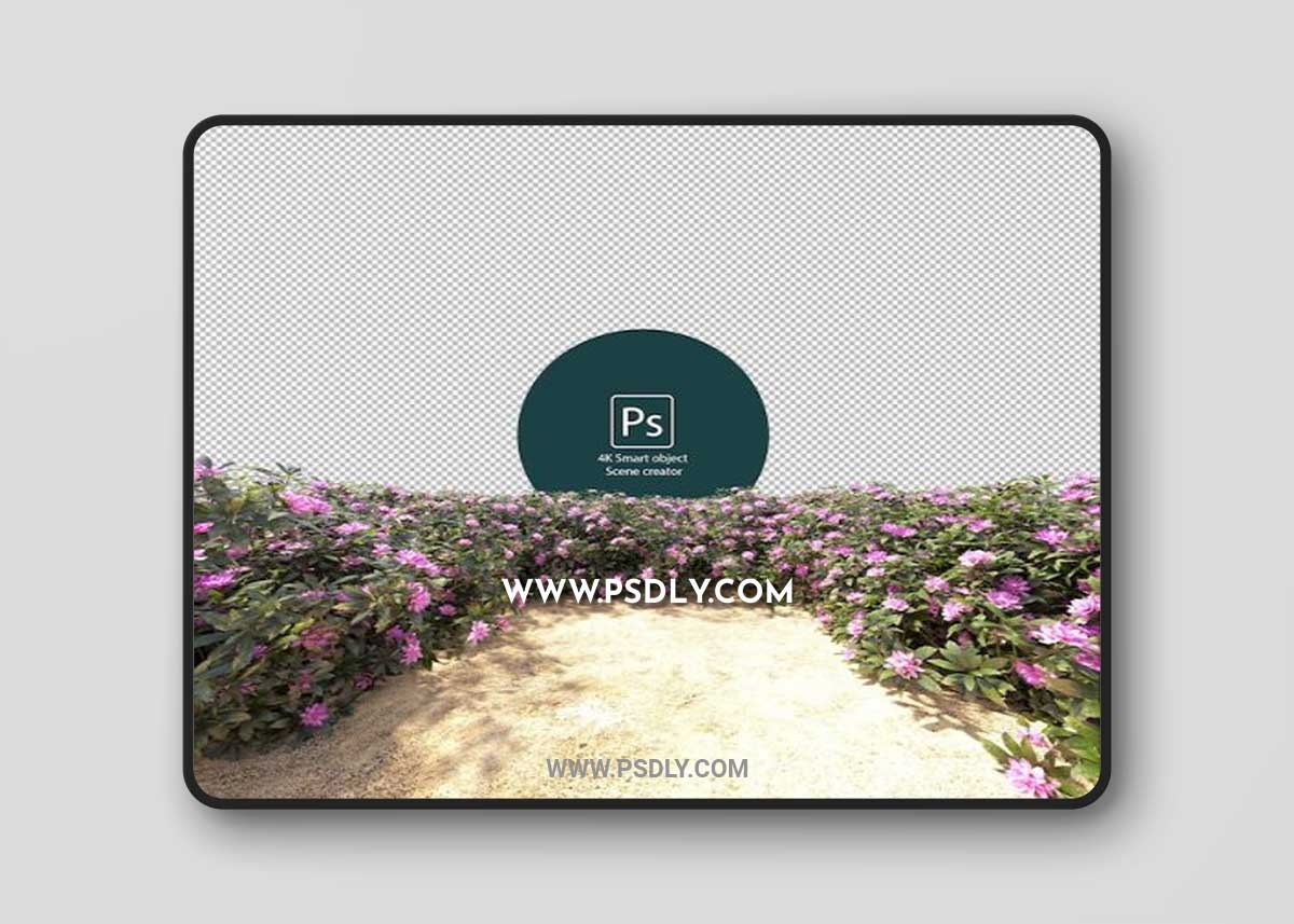 Land surrounded by flowers 3D Model