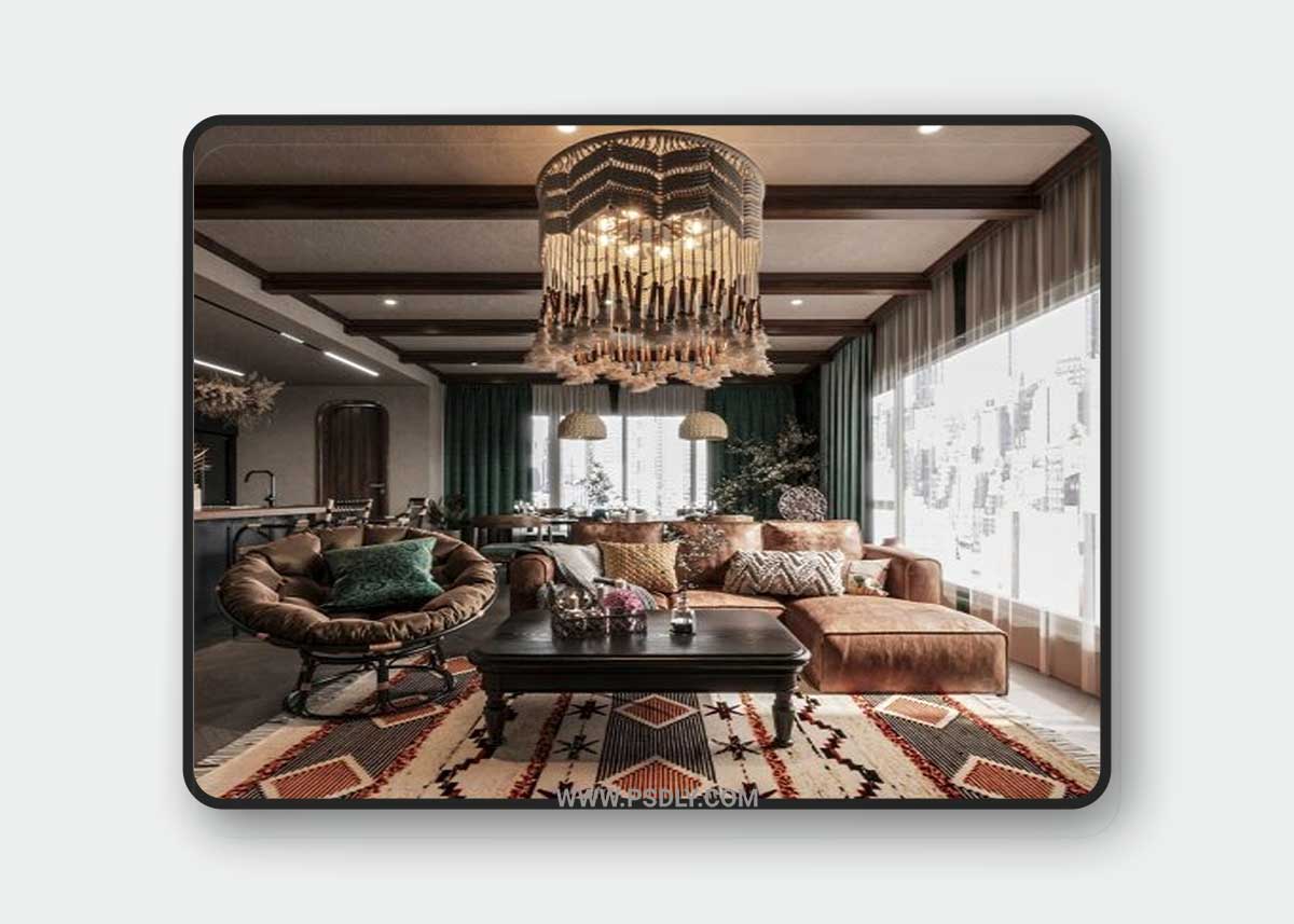 Living Room – Kitchen Interior By Dang Nhat Minh