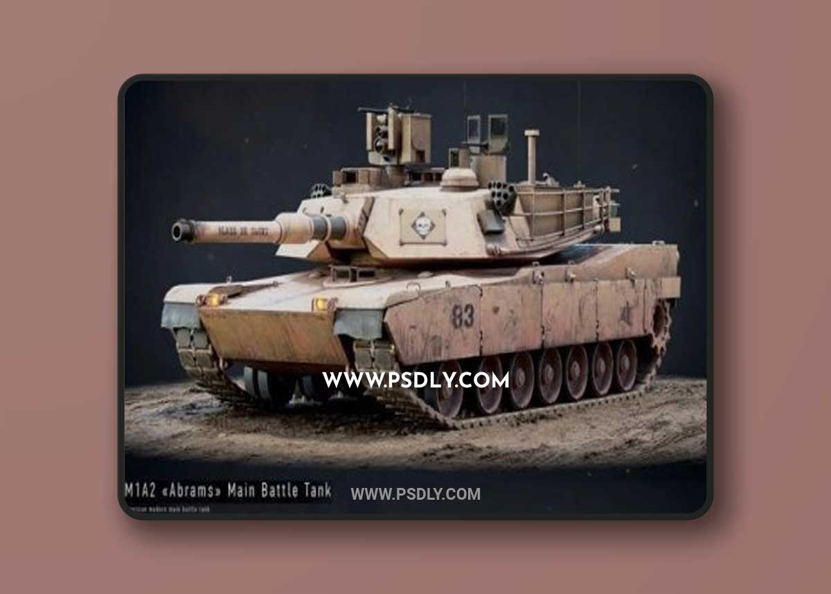 M1A2 Abrams GameReady 3D Model