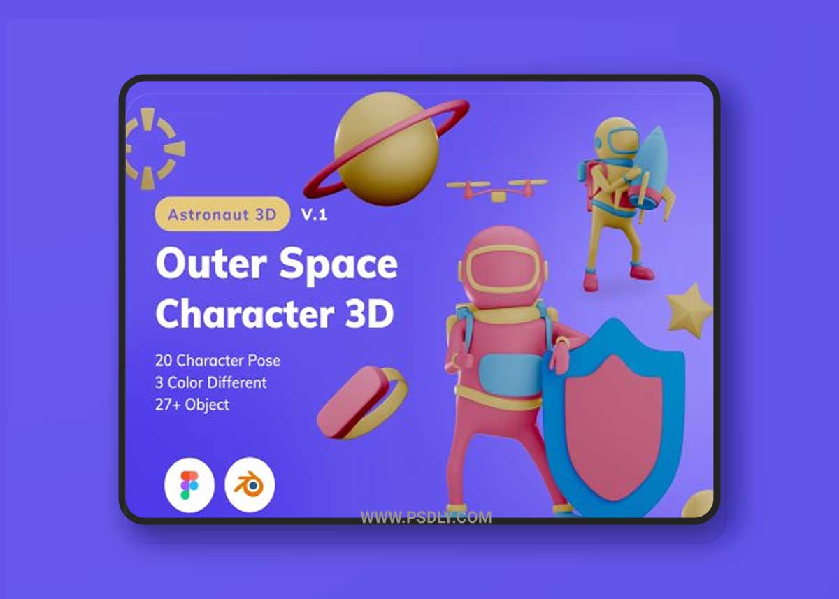 Outer Space Character 3D Model