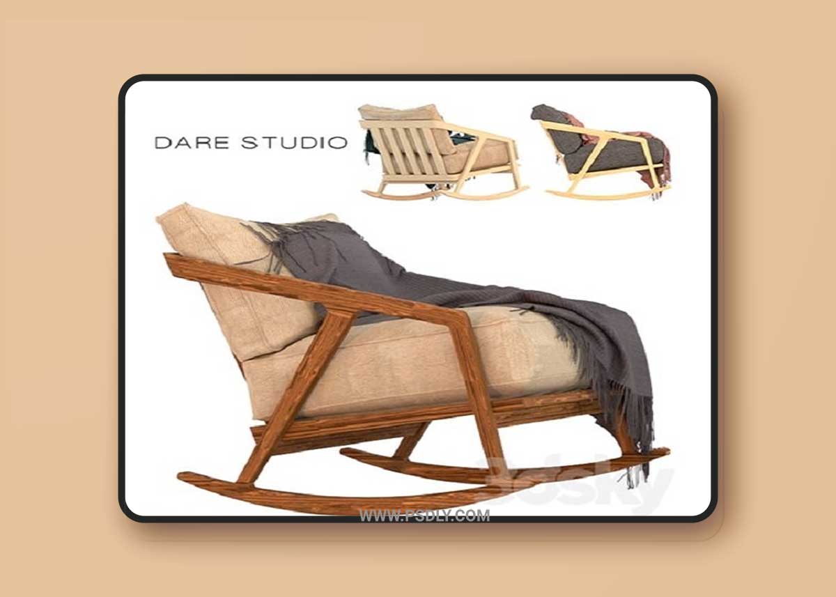 Rocking chair Dare Studio Katakana Rocking chair