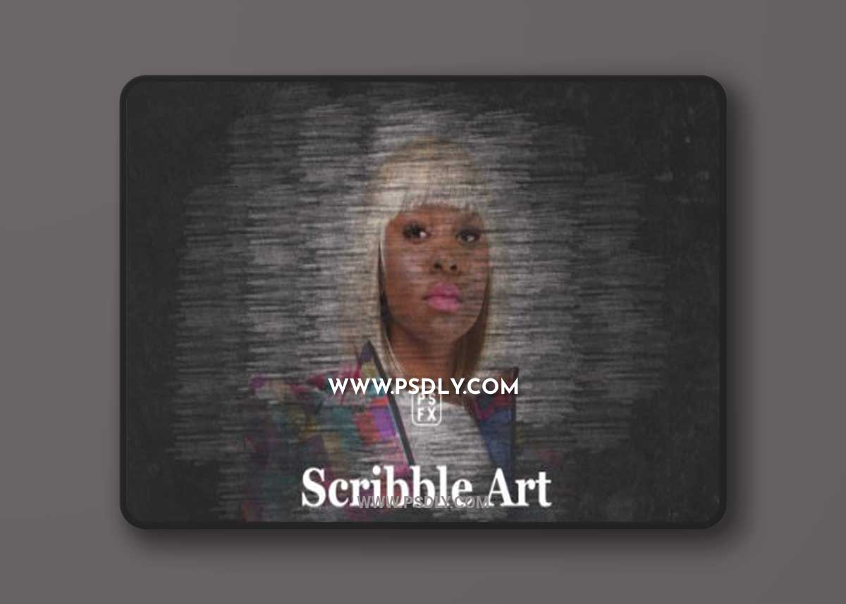 Scribble Art Photo Effect Psd