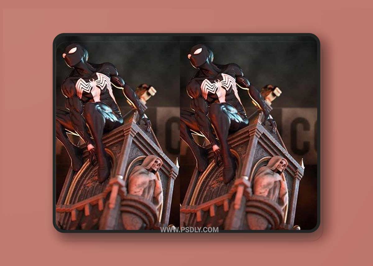 Spiderman - Symbiote 3D Printable 3D Model