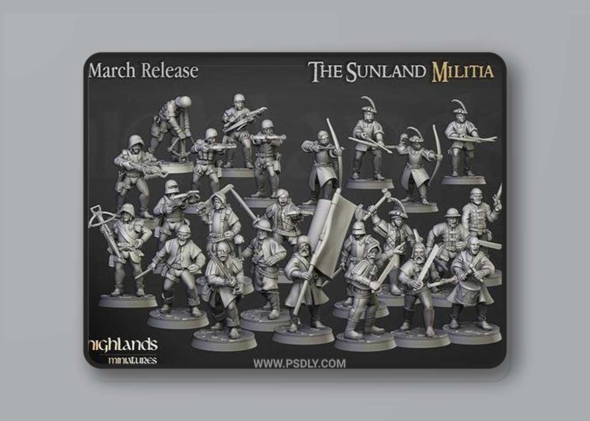 Sunland Militia March 2022 3D Printable