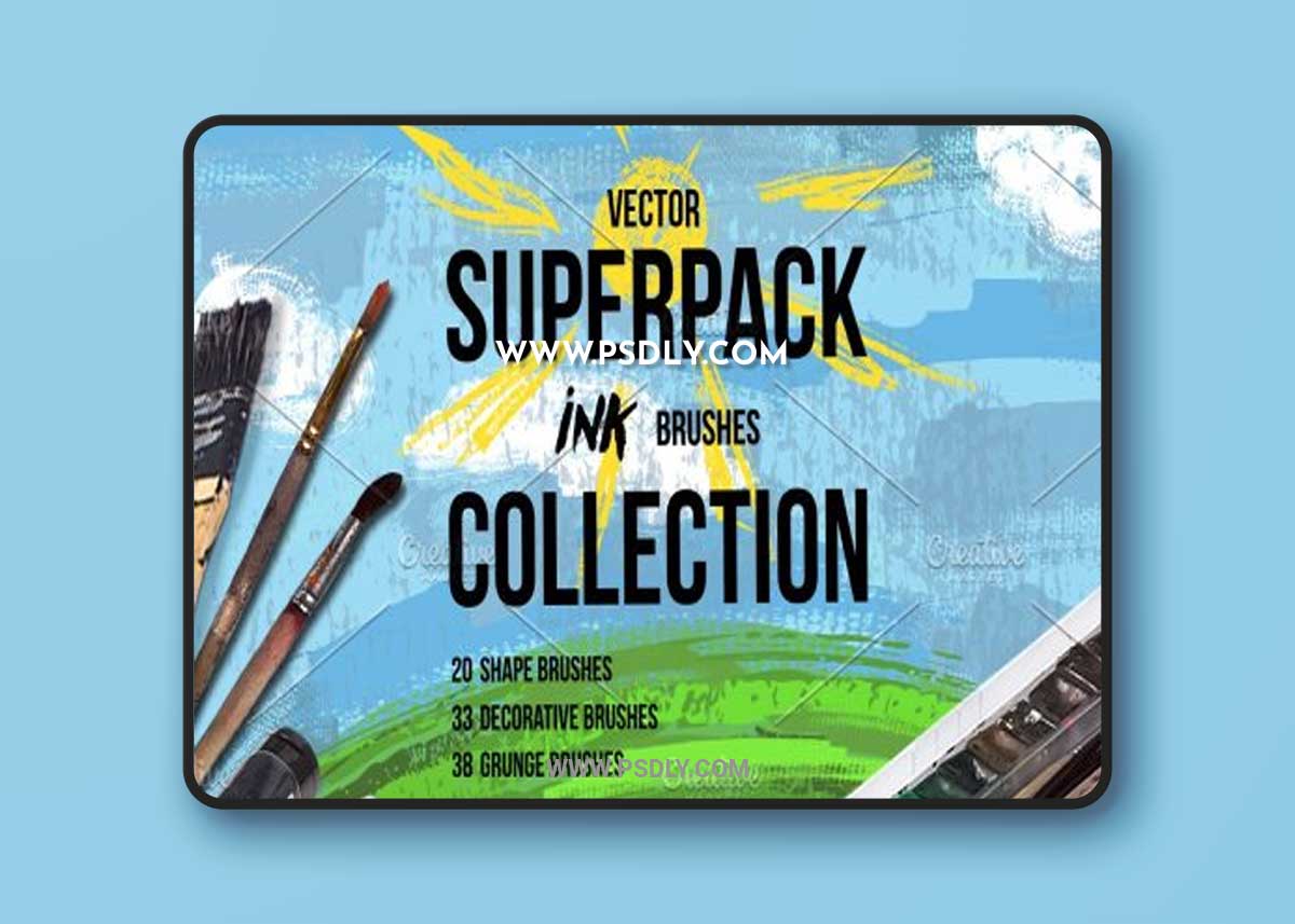 Superpack: 91 Ink Brushes