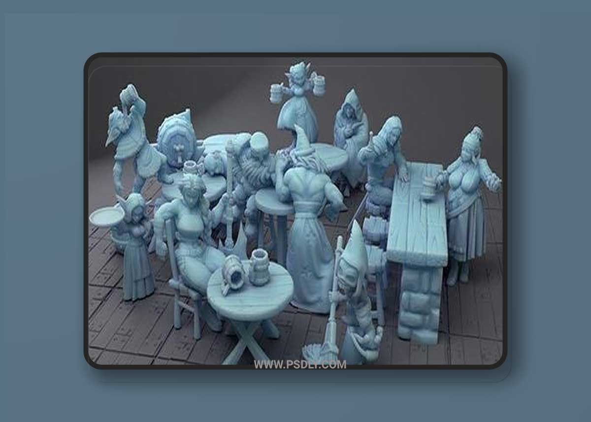Twin Goddess Miniatures February 2022 3D Printable