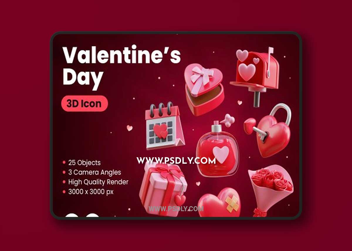 Valentine's Day 3D Icon
