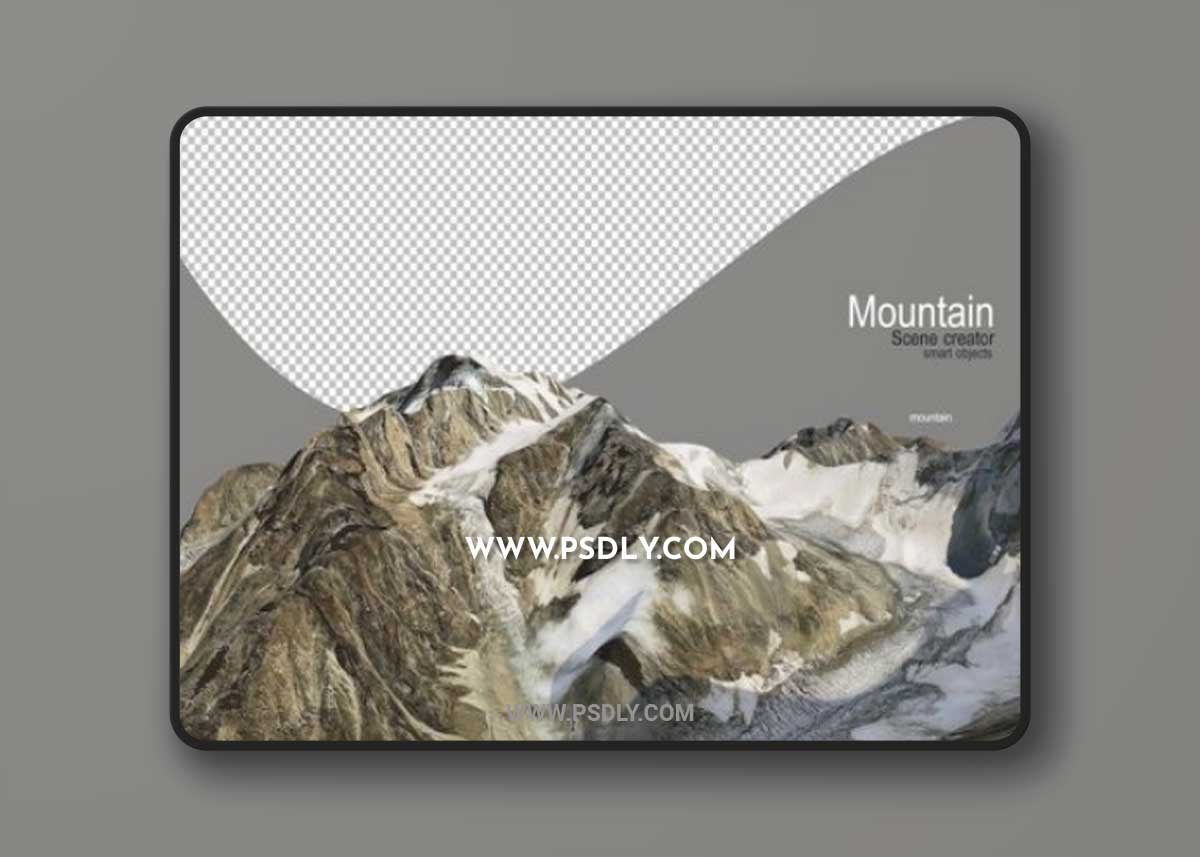 Various high mountains covered with snow 3D Model