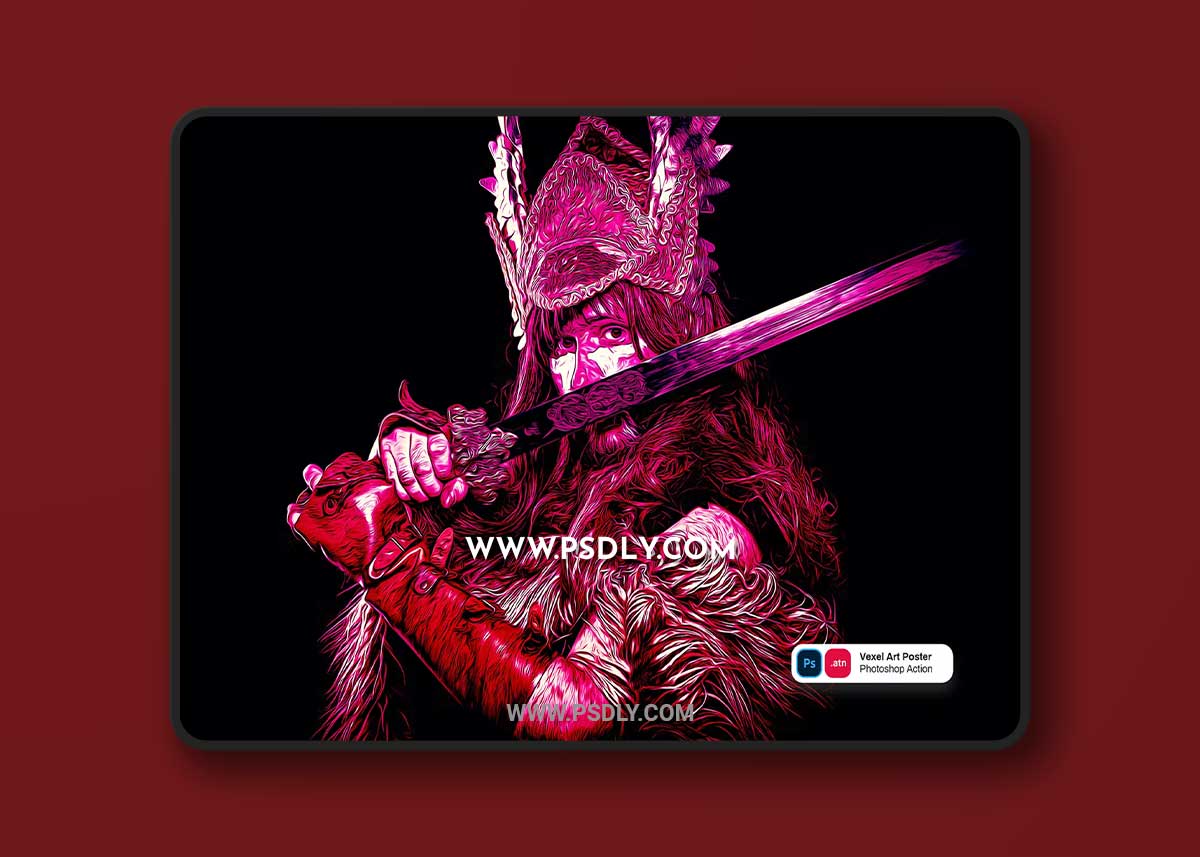 Vexel Art Poster Photoshop Action 3G3CK84