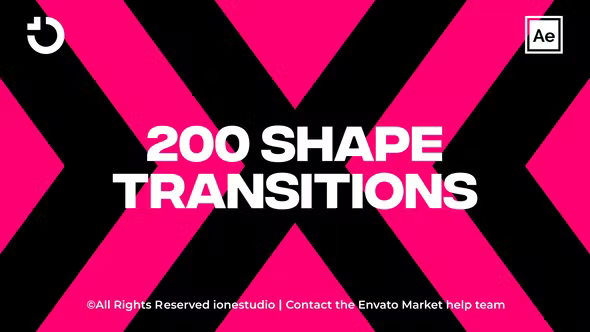 Videohive 200+ Shape Transitions 36929854