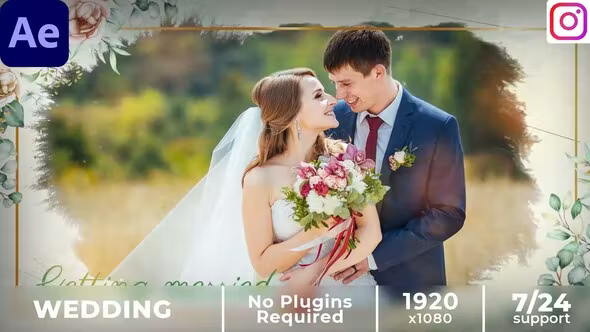 Videohive Floral Wedding Invitation 37204263