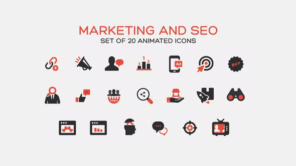 Videohive Marketing and SEO Icons 37321082
