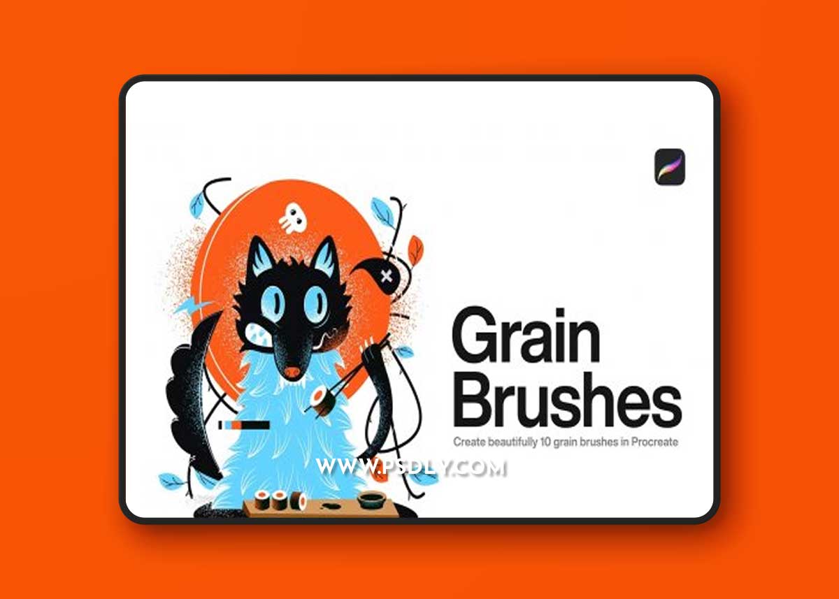 10 Grain Brushes Procreate