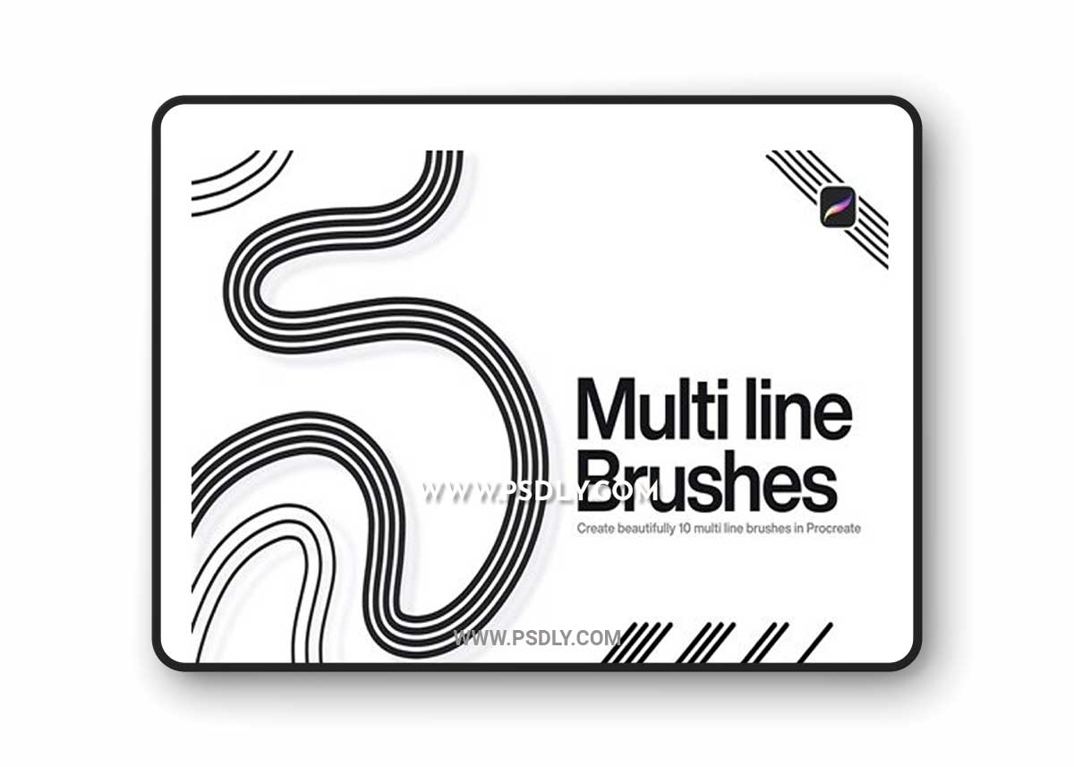 10 Multi Line Brushes Procreate XQNWXAG