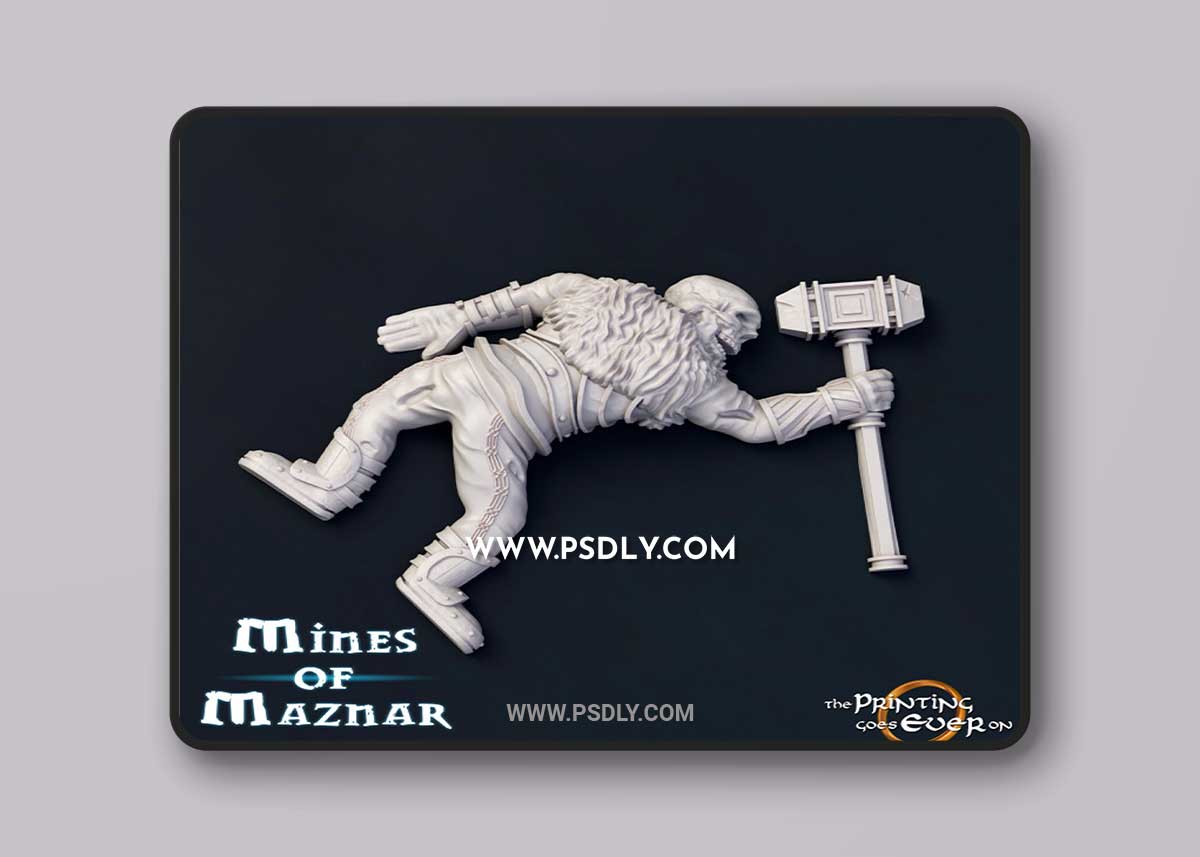 3D Print Model Dead Dwarf Warrior