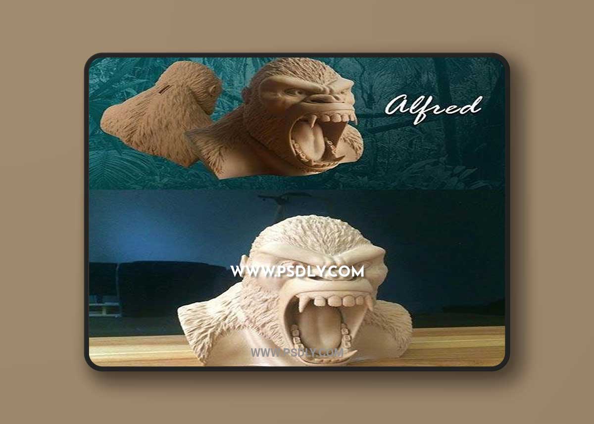 3D Print Models Gorilla Piggy Bank