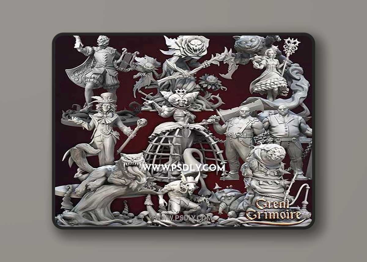 3D Print Models Great Grimoire - Alice in Nightmareland