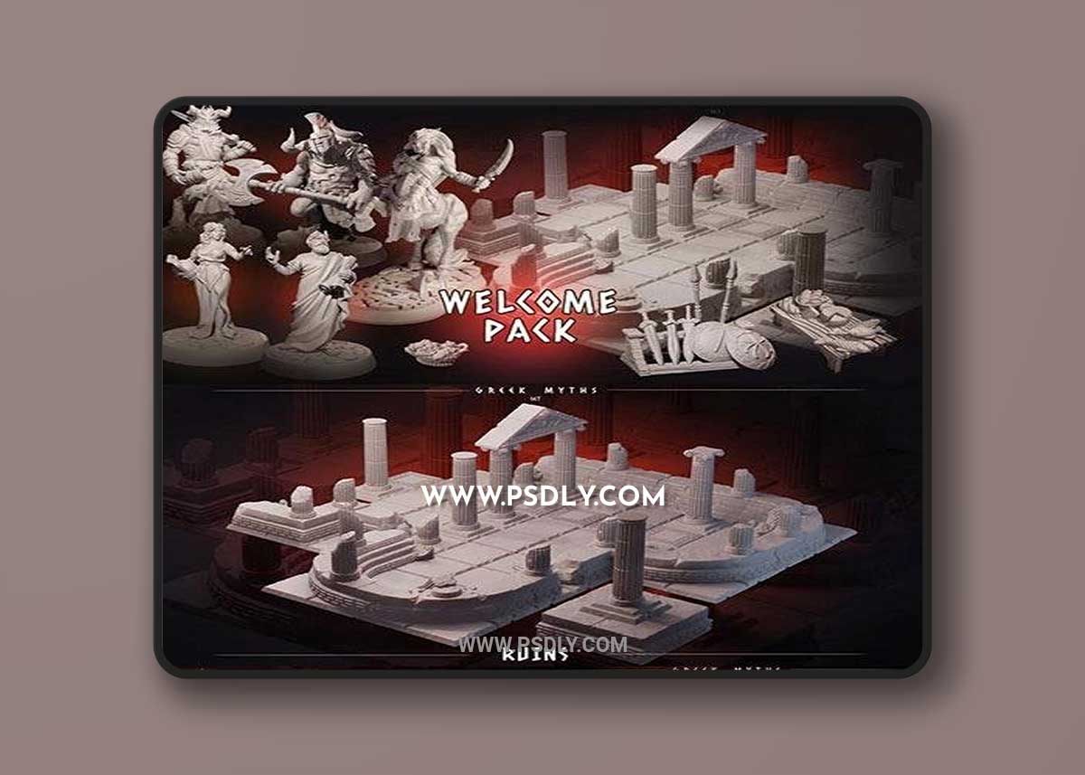 3D Print Models Greek Myths (Welcome pack)