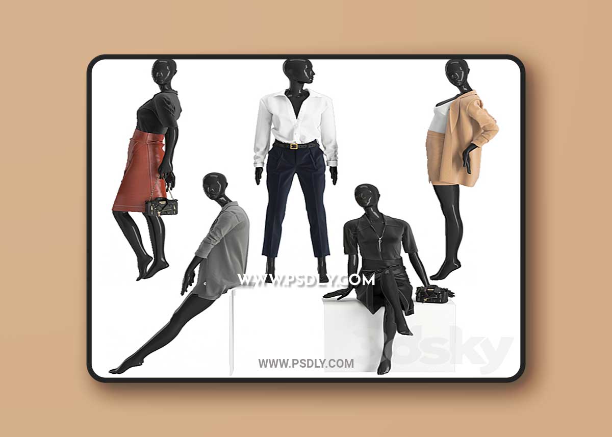 Business suits for women 3D Model