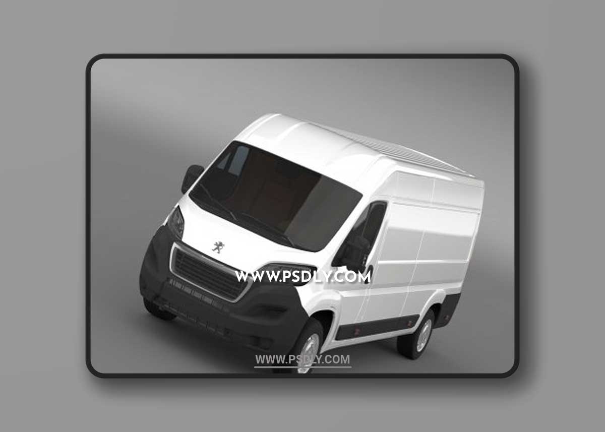 Cgtrader - Peugeot Boxer Van L4H2 2014 3D Model