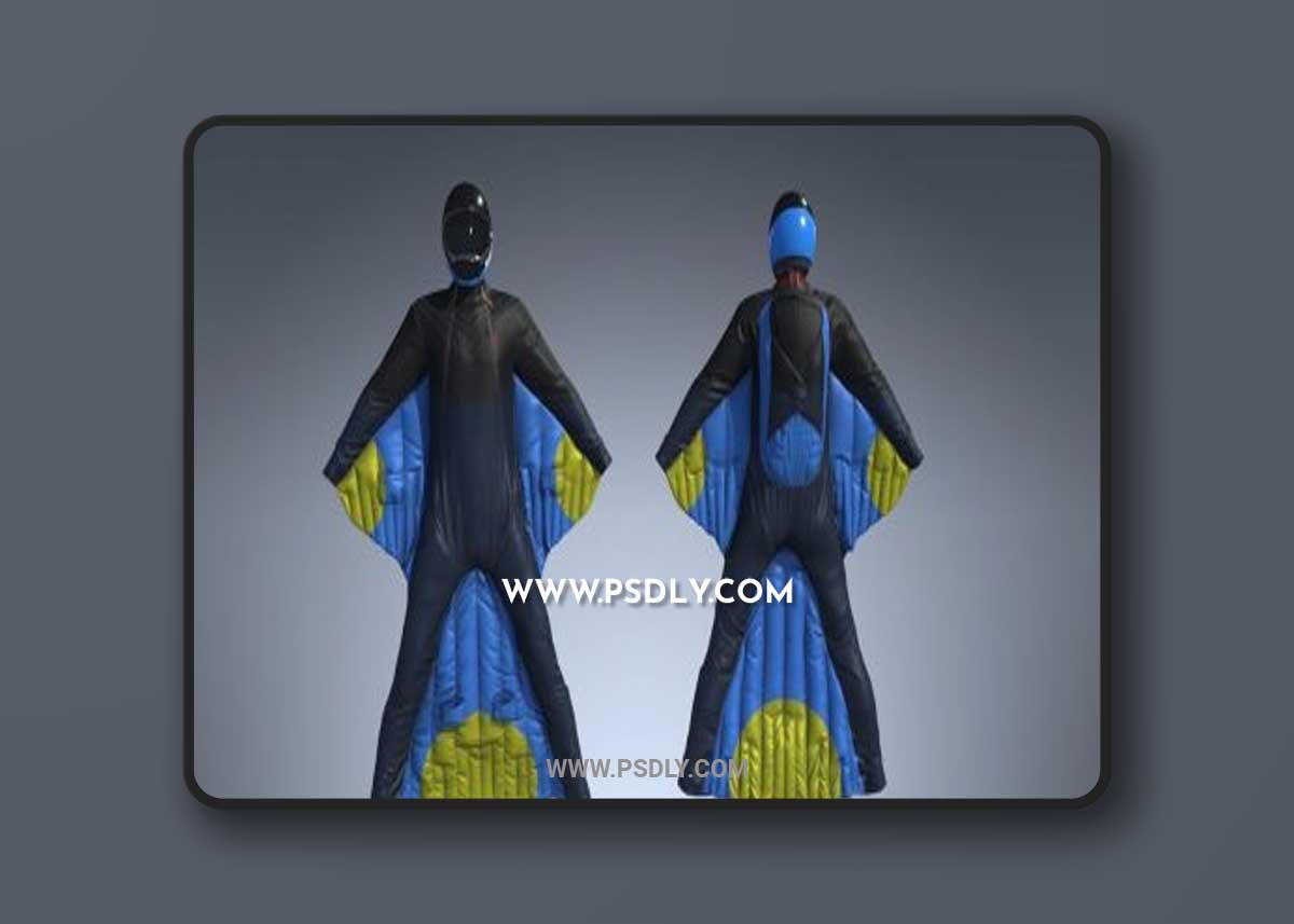 Cgtrader - Wingsuit Skydiving PBR Low-poly 3D model