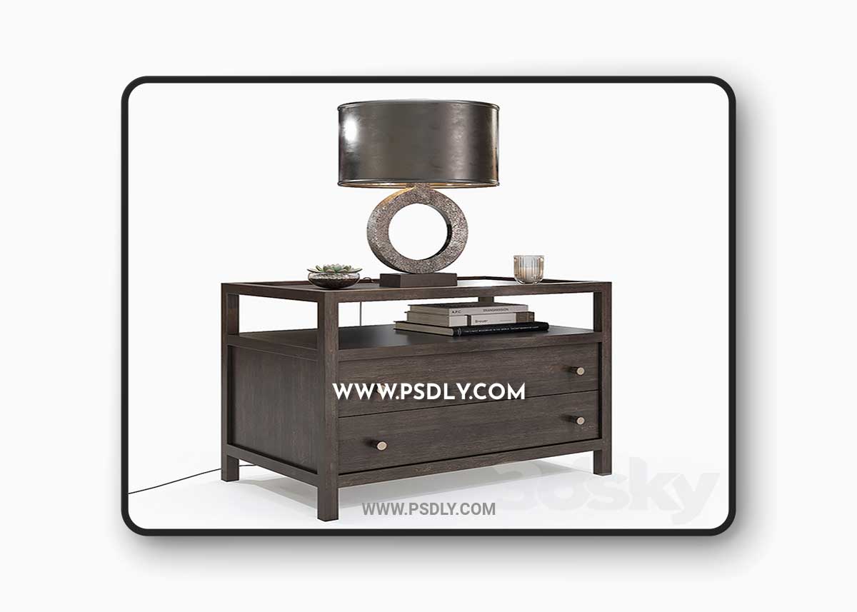 Crate & Barrel - Keane Nightstand 3D Model