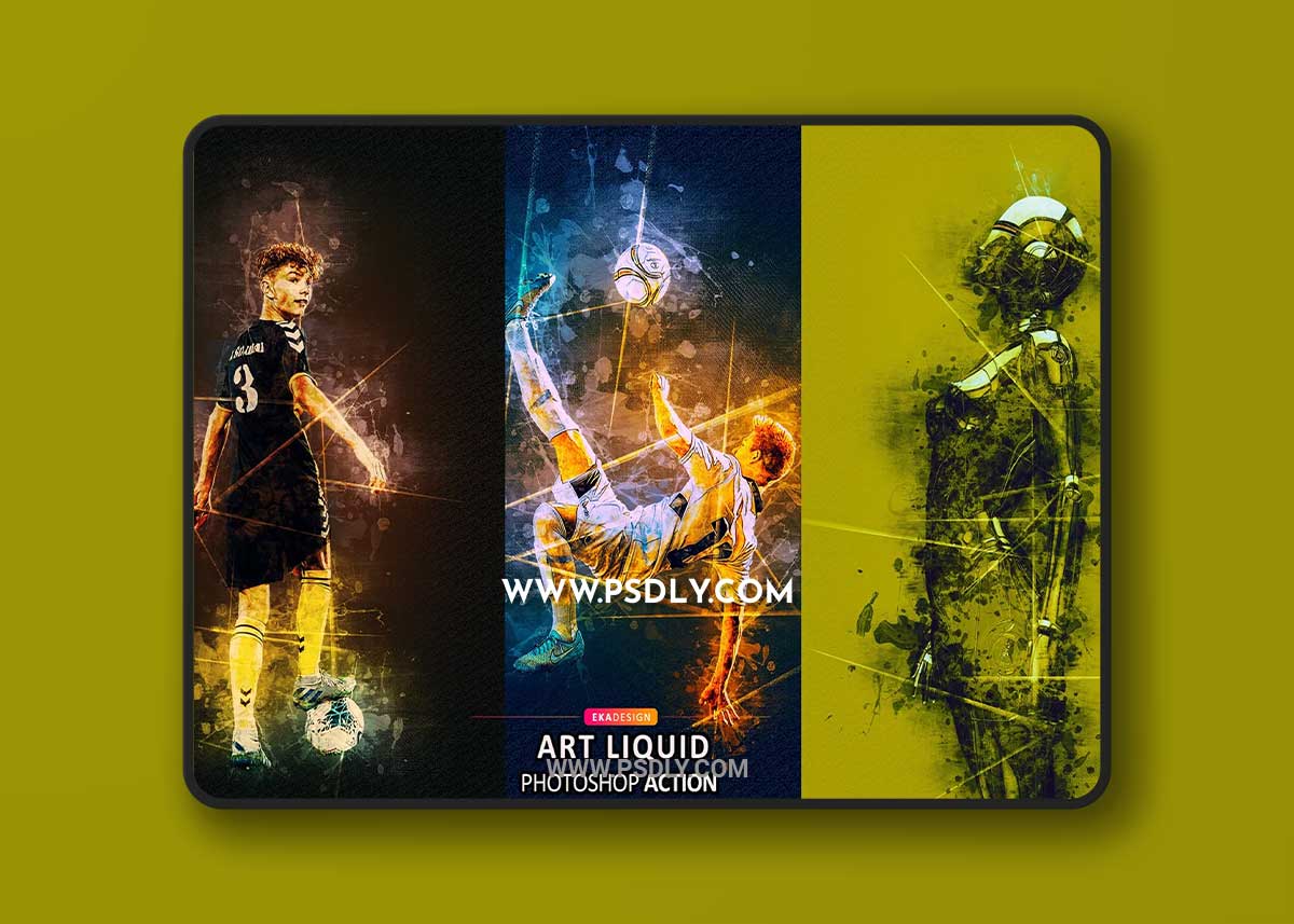 CreativeMarket - Art Liquid Photoshop Action 6803686