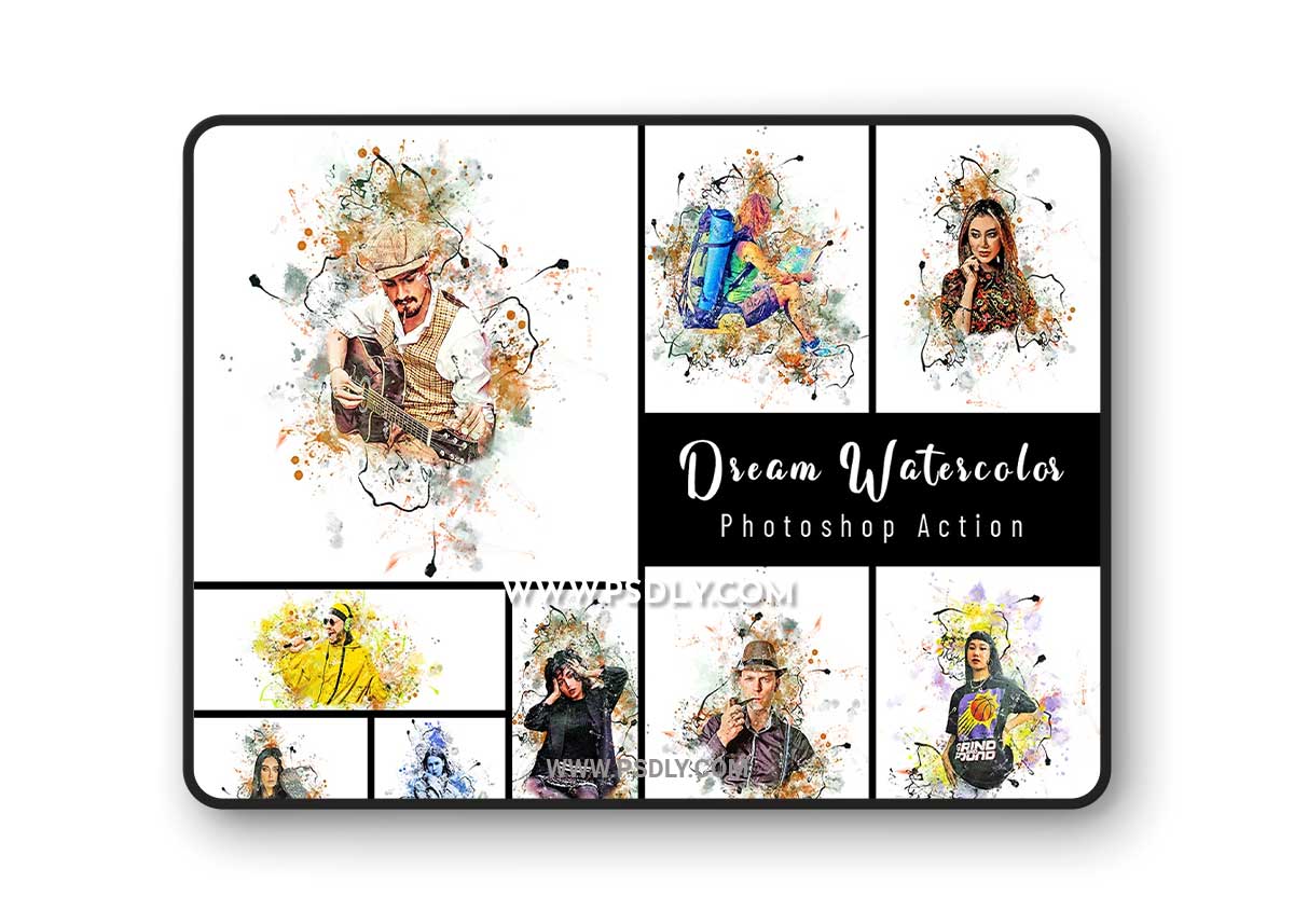 CreativeMarket - Dream Watercolor Photoshop Action 7251794