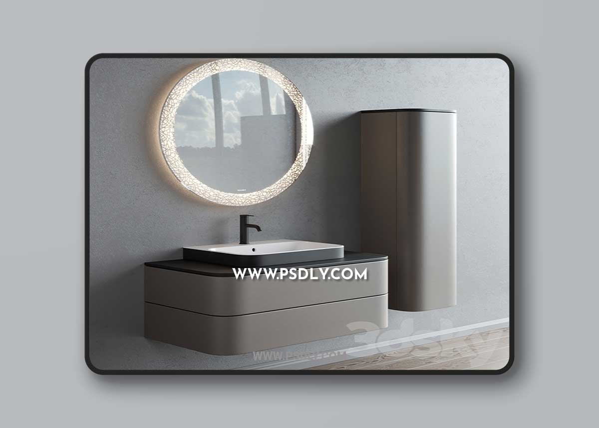 Duravit HAPPY D.2 PLUS | Single vanity unit 3D Model