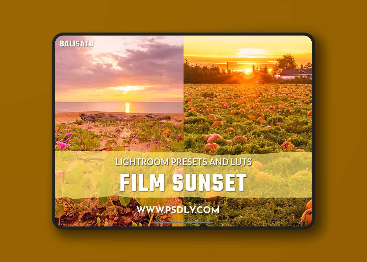 Film Sunset LUTs and Lightroom Presets 4LQCMSB
