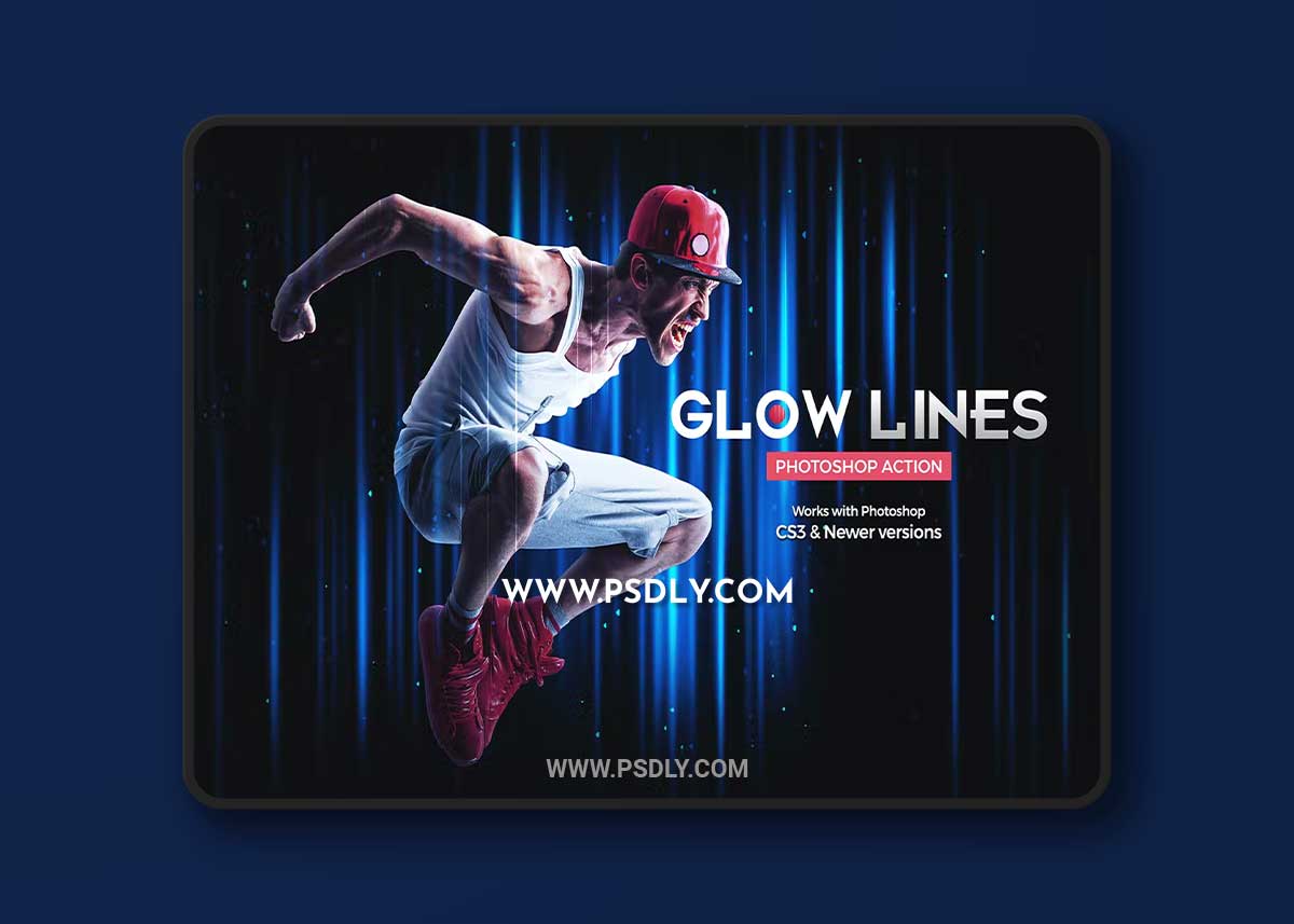 Glow Lines Photoshop Action