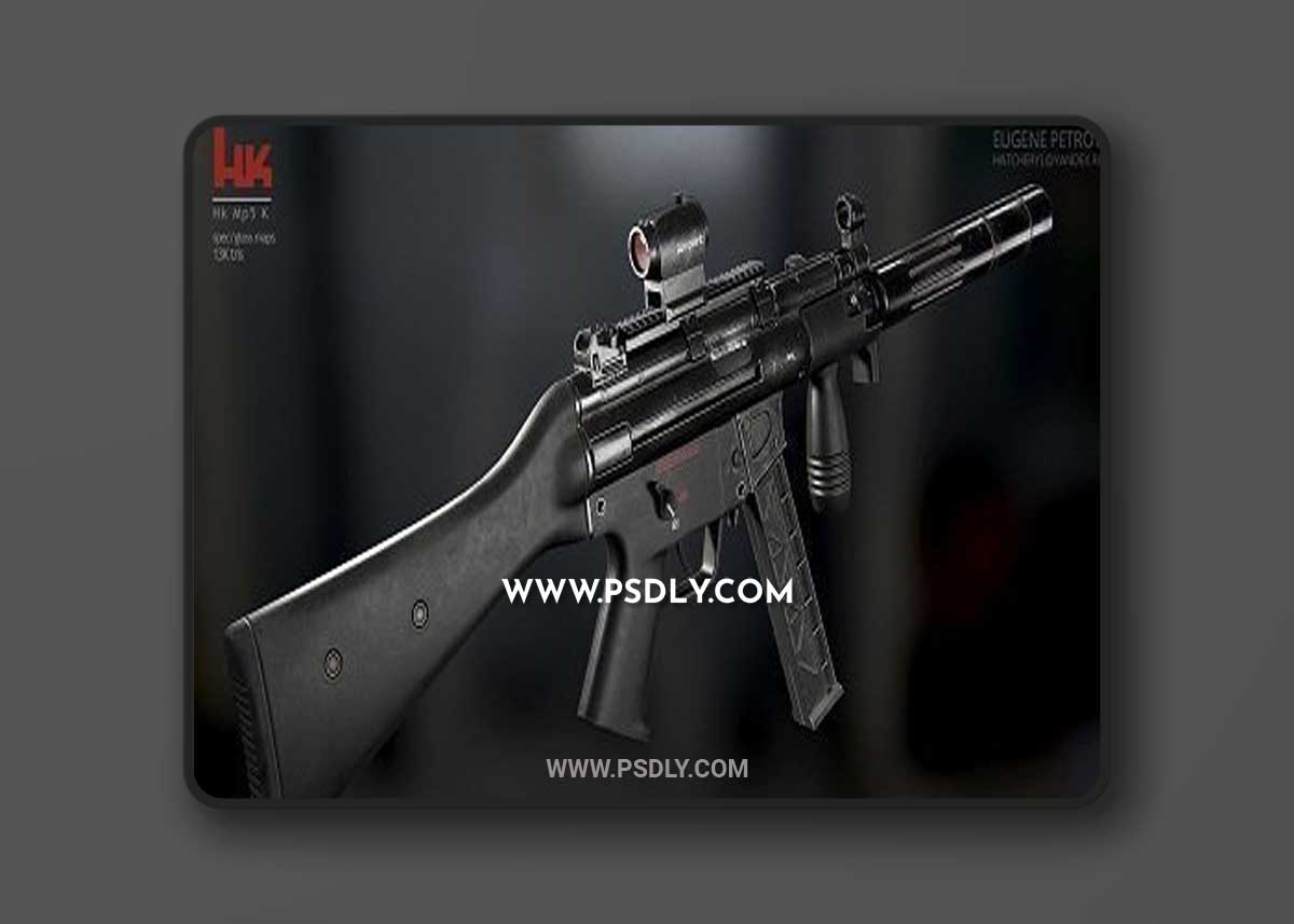 H&K mp5 Custom 3D Model