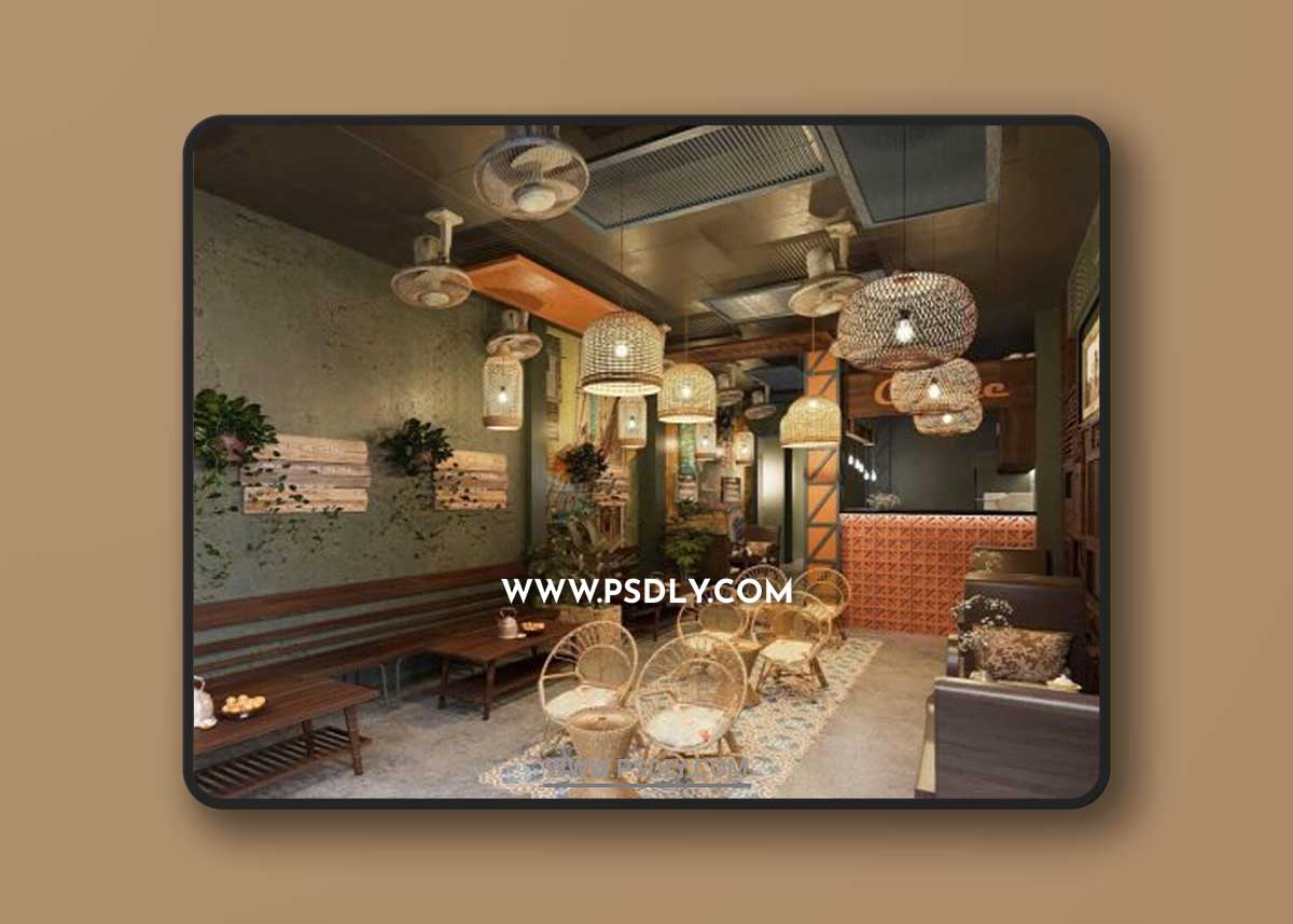 Interior Coffee Interior Scene By HuyDam