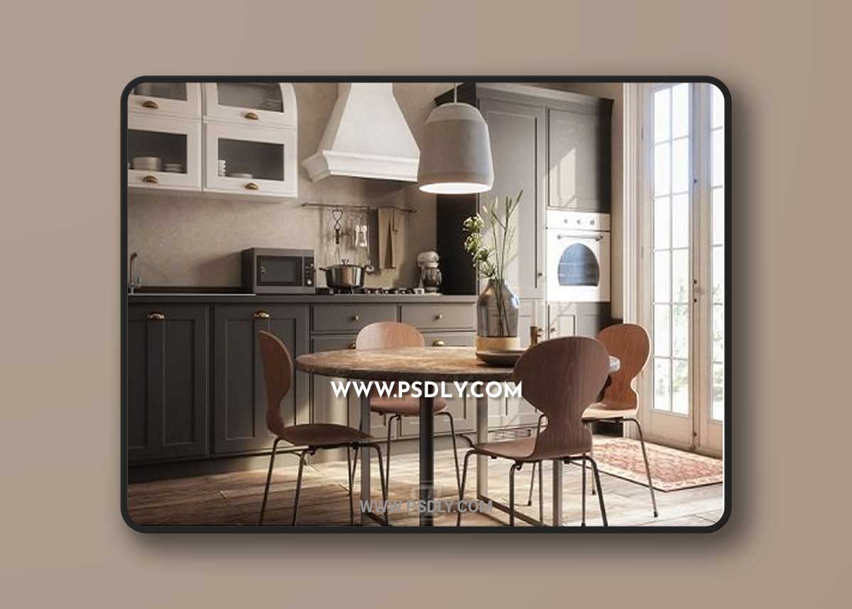 Interior Kitchen Scene by NicNguyen 3D Model