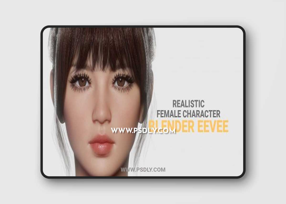 JOY - Realistic Female Character VR / AR / low-poly 3d model