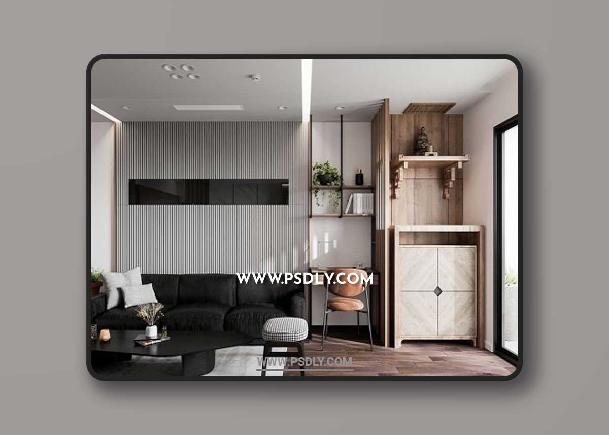 Kitchen – Livingroom Scene By DinhVanHuan 3D Model