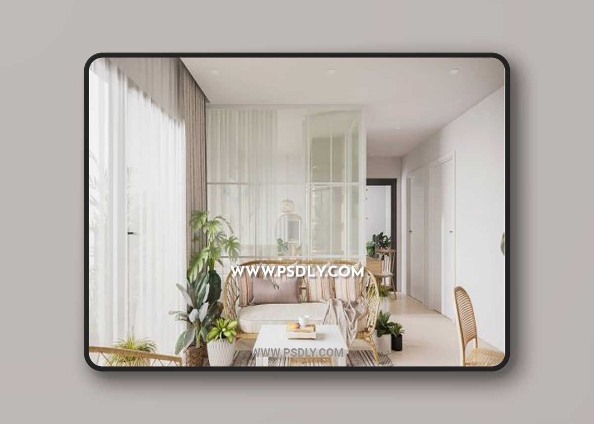 Living Room - Kitchen Interior By Phan Xuan Thuy 3D Model