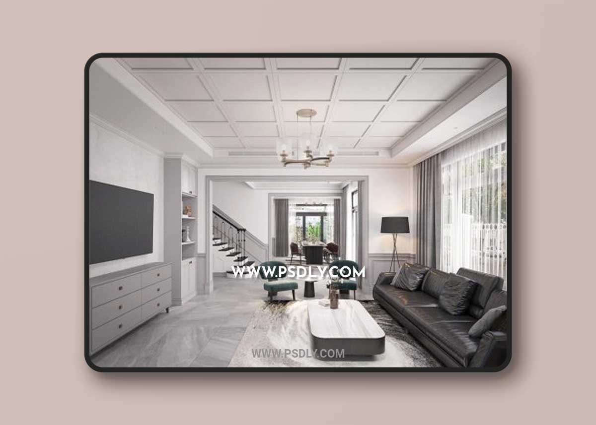 Living Room - Kitchen Interior by Chi Chi