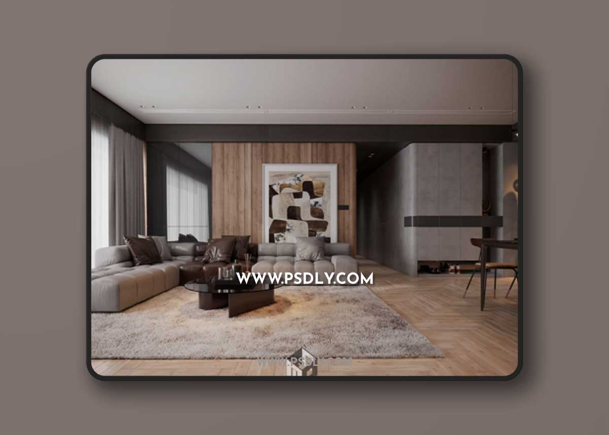 Living Room – Kitchen Interior by Dat Hip